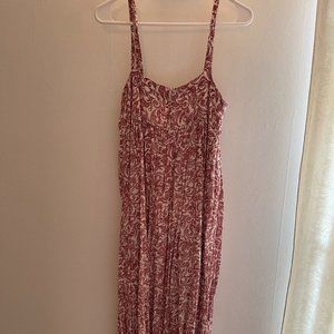 August the label maxi dress, ink paisley style print